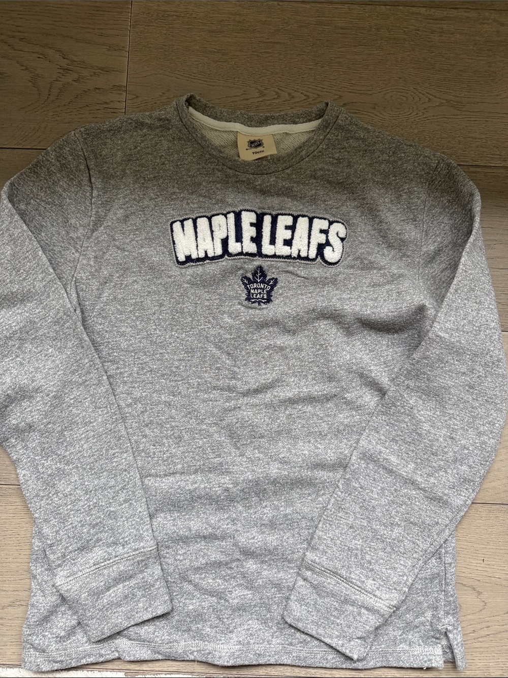 NHL Toronto Maple Leafs Heather Grey Crewneck Sweatshirt